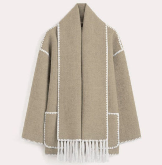 Damen Fransenjacke mit eleganter Saumverzierung EB