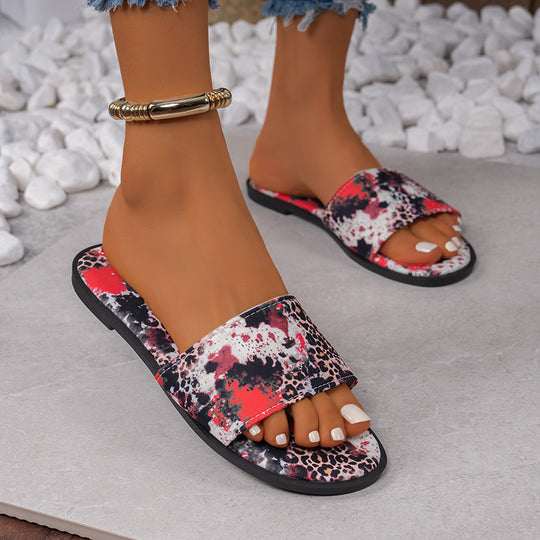 Damen Freizeitsandalen mit modischem Tiermuster EB