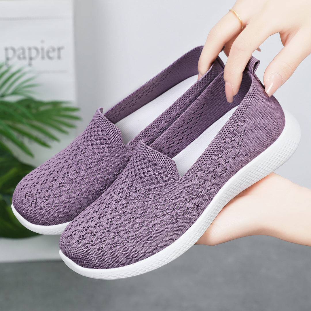 Damen Atmungsaktive Slip-On Freizeitschuhe mit elastischem Design EB