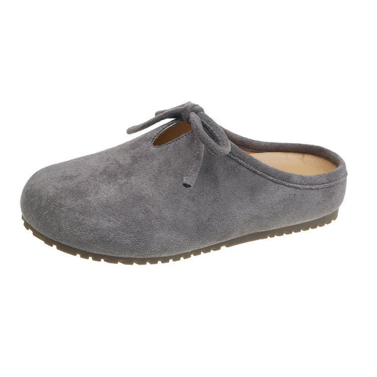 Damen hochwertige Slipper mit weichem Innensohle und dekorativem Schleifchen EB