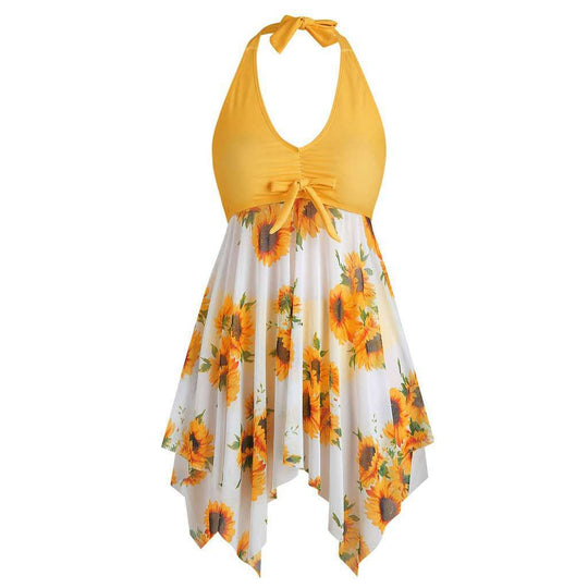 Damen Strandkleid mit verspieltem Blumendesign EB