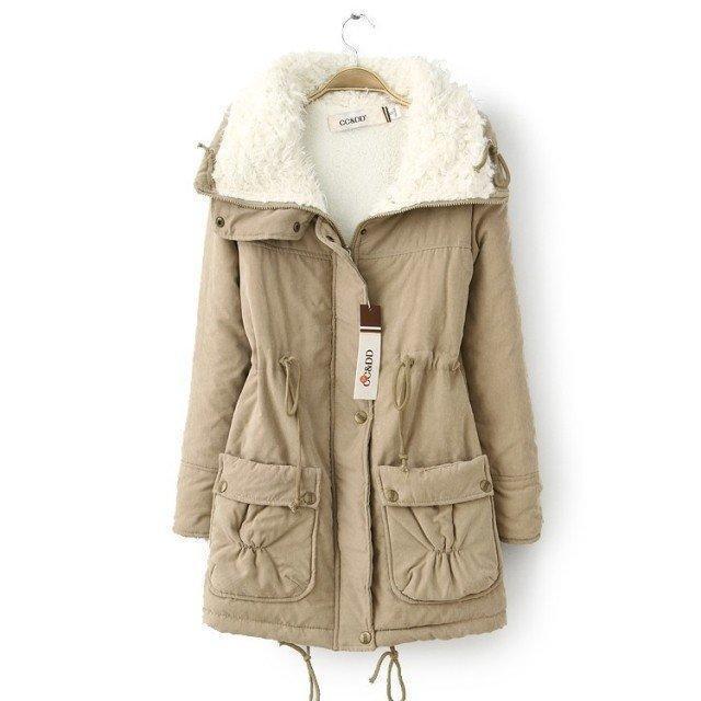 Damen lässige Steppjacke mit kuscheligem Innenfutter und verstellbarem Taillenzug EB