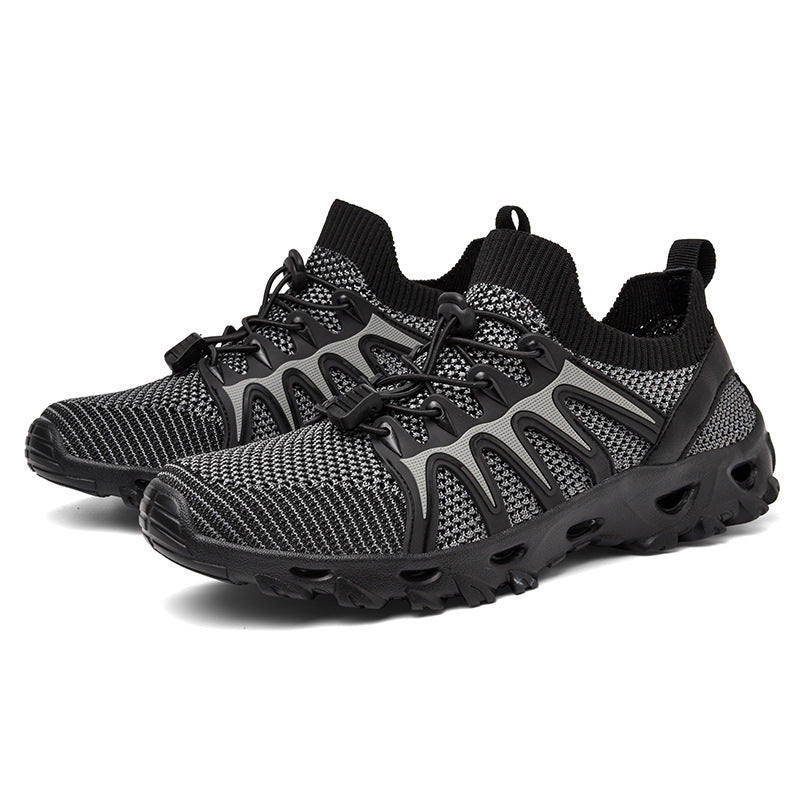 Damen Atmungsaktive Sportschuhe mit elastischem Schnürsystem und rutschfester Sohle EB