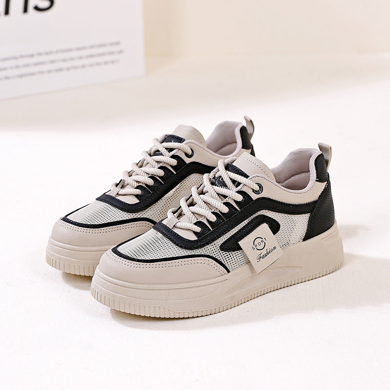 Damen Sportliche Sneakers mit atmungsaktiven Mesh-Einsätzen und rutschfester Sohle EB