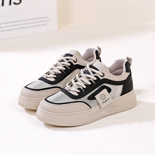 Damen Sportliche Sneakers mit atmungsaktiven Mesh-Einsätzen und rutschfester Sohle EB