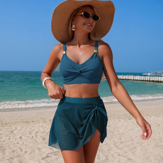 Damen Schwimmbikini mit Wickelrock EB
