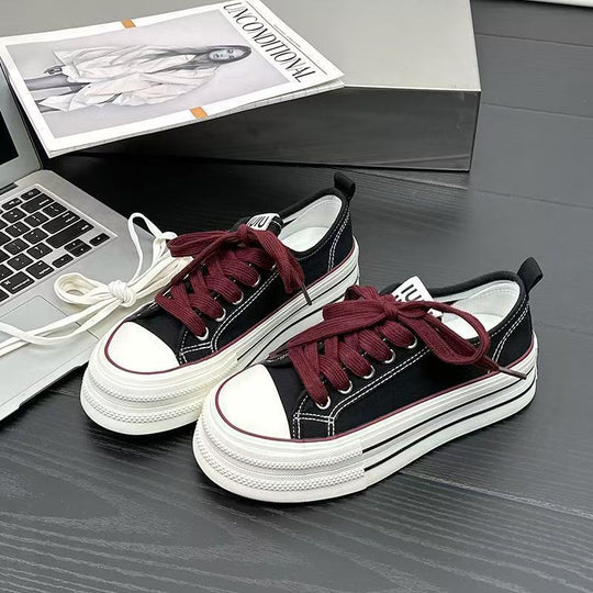 Damen Sportliche Sneakers mit robuster Sohle und atmungsaktivem Canvas von EB