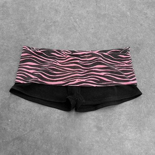 Damen Sportliche Shorts mit modischem Zebra-Muster EB