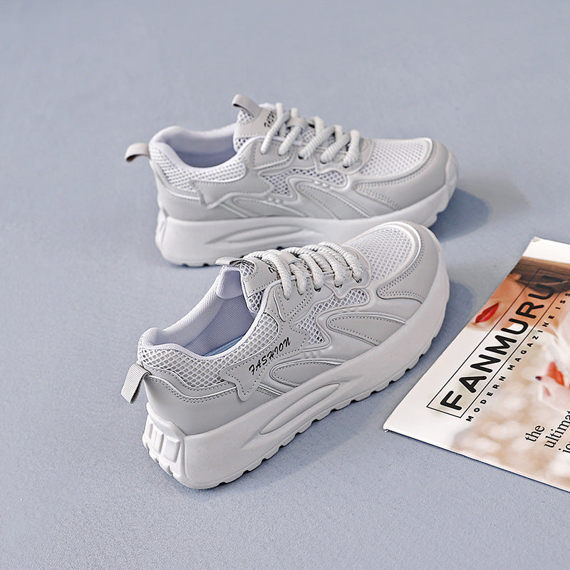 Damen Lauf-Sneakers mit gepolsterter Sohle und atmungsaktiver Mesh-Oberfläche EB