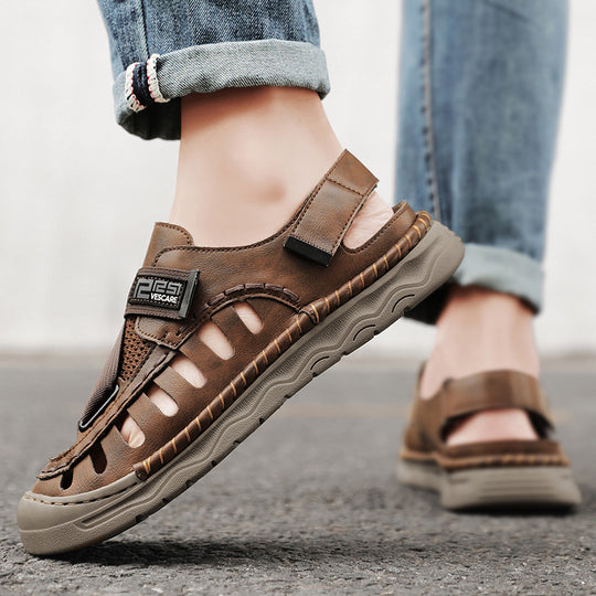 Damen Komfortable Outdoor-Sandalen mit verstellbarem Riemen und atmungsaktiver Obermaterialstruktur EB