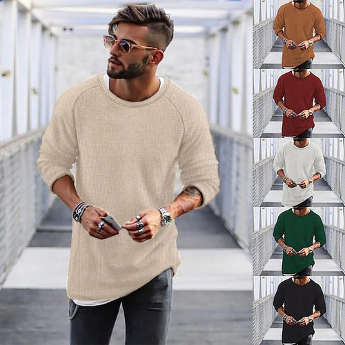 Herren lässiger Pullover mit innovativem Strickmuster EB