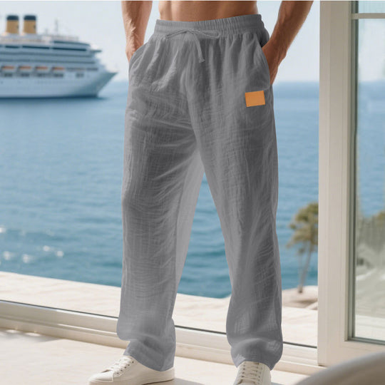 Herren Bequeme und luftige Sommerhose aus leichtem Leinenmaterial EB