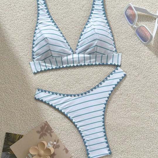 Damen Triangel-Bikini mit elegantem Rüschendetail EB