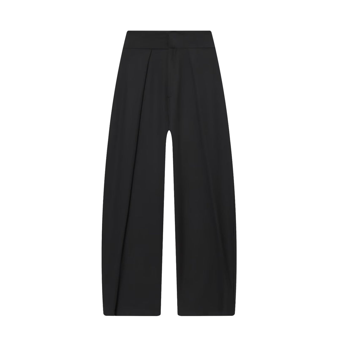 Damen elegante weite Hose mit feinen Falten EB