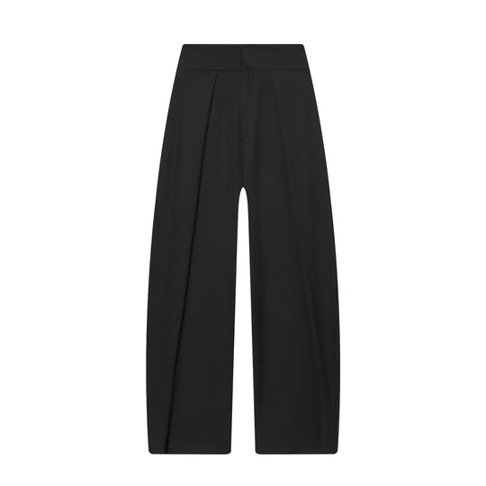 Damen elegante weite Hose mit feinen Falten EB