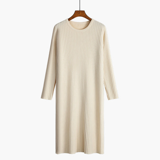 Damen Strickkleid mit feiner Rippenstruktur EB