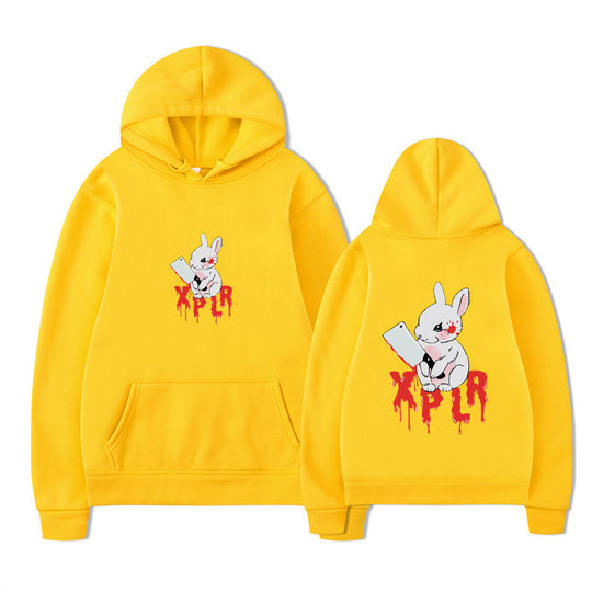Damen Kapuzensweater mit auffälligem Cartoon-Motiv und bequemer Passform EB