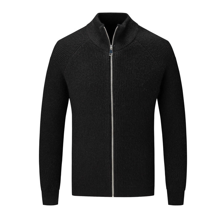 Herren Strickjacke mit hohem Kragen EB