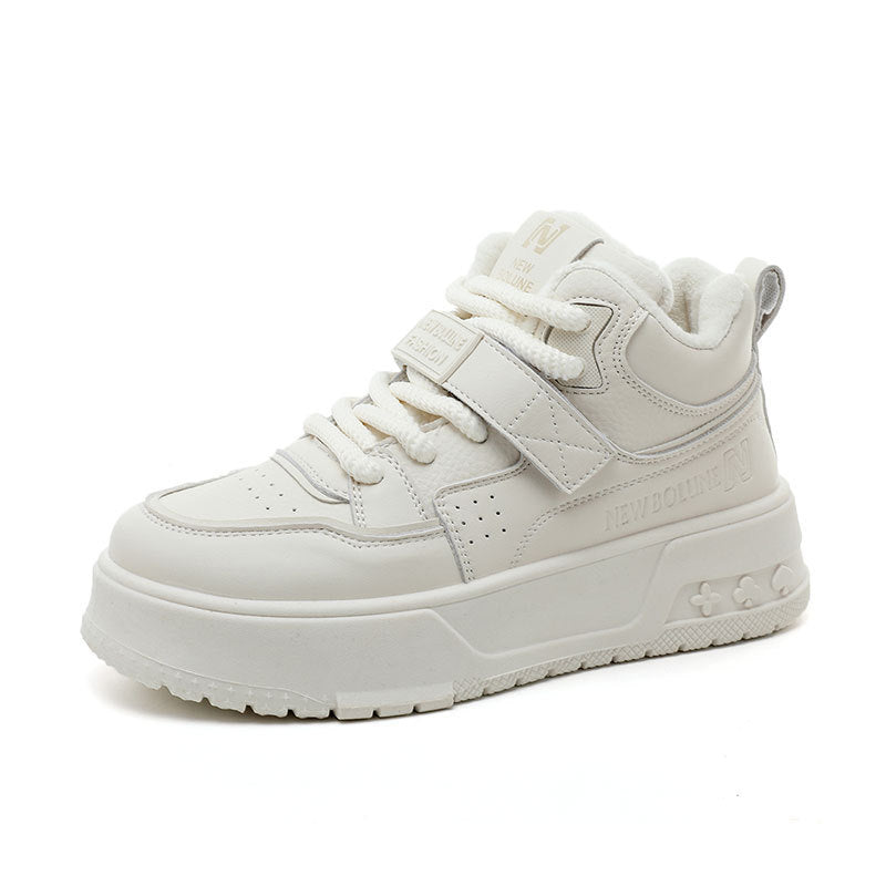 Damen Sportliche High-Top Sneakers mit kuscheligem Innenfutter und sicherem Schnallenverschluss EB