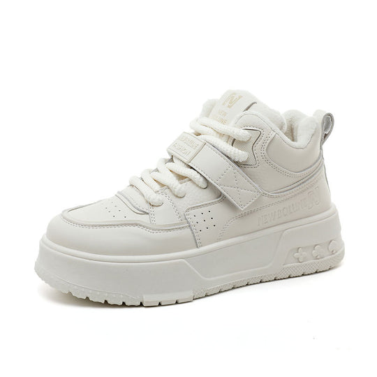 Damen Sportliche High-Top Sneakers mit kuscheligem Innenfutter und sicherem Schnallenverschluss EB
