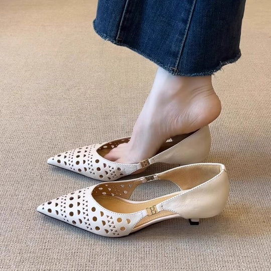 Damen elegante Pumps mit filigranen Cut-Outs und bequemer Innensohle EB