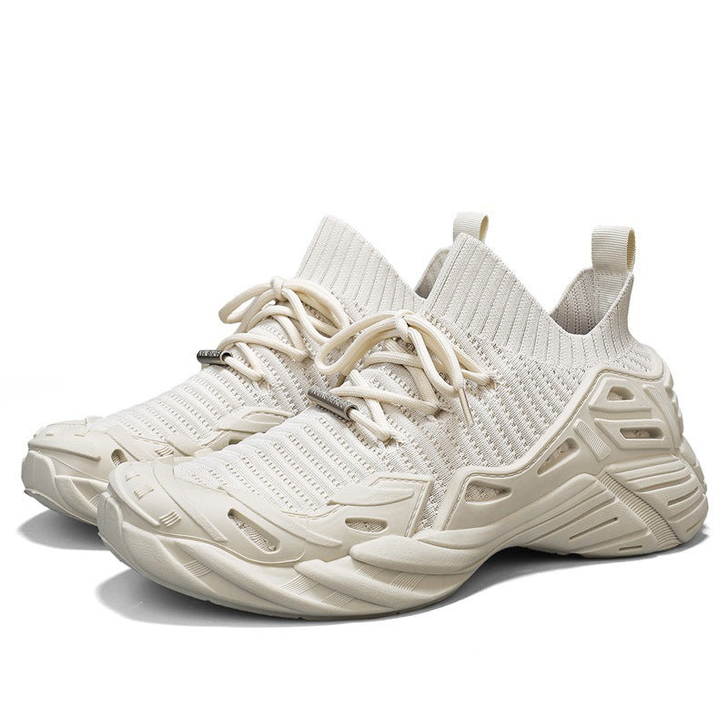 Damen Sportliche Strick-Sneaker mit atmungsaktiver Oberflächenstruktur EB