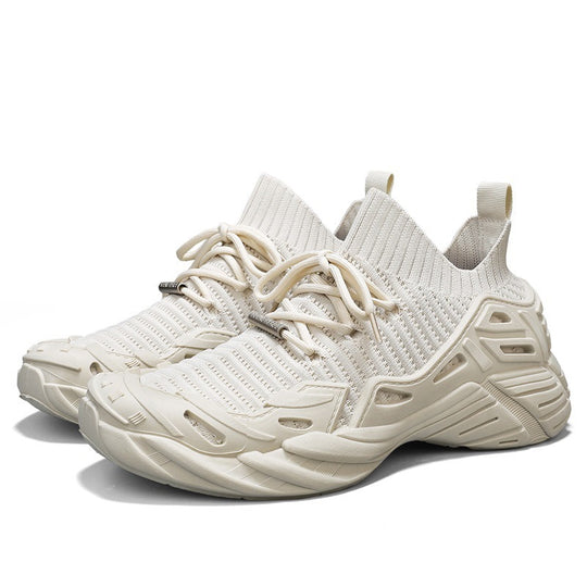 Damen Sportliche Strick-Sneaker mit atmungsaktiver Oberflächenstruktur EB