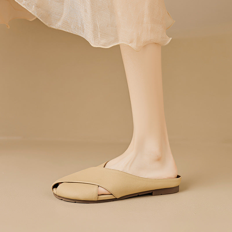 Damen elegante Clogs mit modischem Kreuzband-Design EB