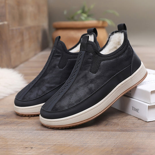 Damen Bequeme und stylische Warmfutter Slip-On Schuhe EB