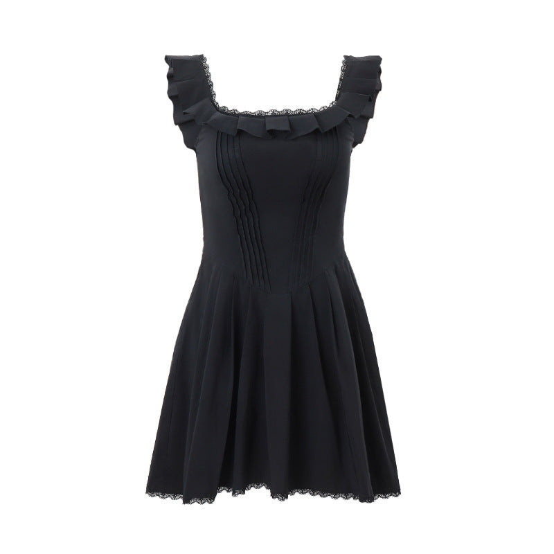 Damen Fließendes Minikleid mit Rüschendetails und figurschmeichelndem Schnitt EB