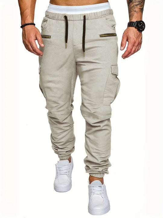 Herren Cargo-Jogginghose mit elastischem Bund und praktischen Reißverschlusstaschen EB