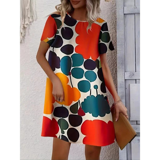 Frauen Künstlich Gedrucktes Shift Kleid EB
