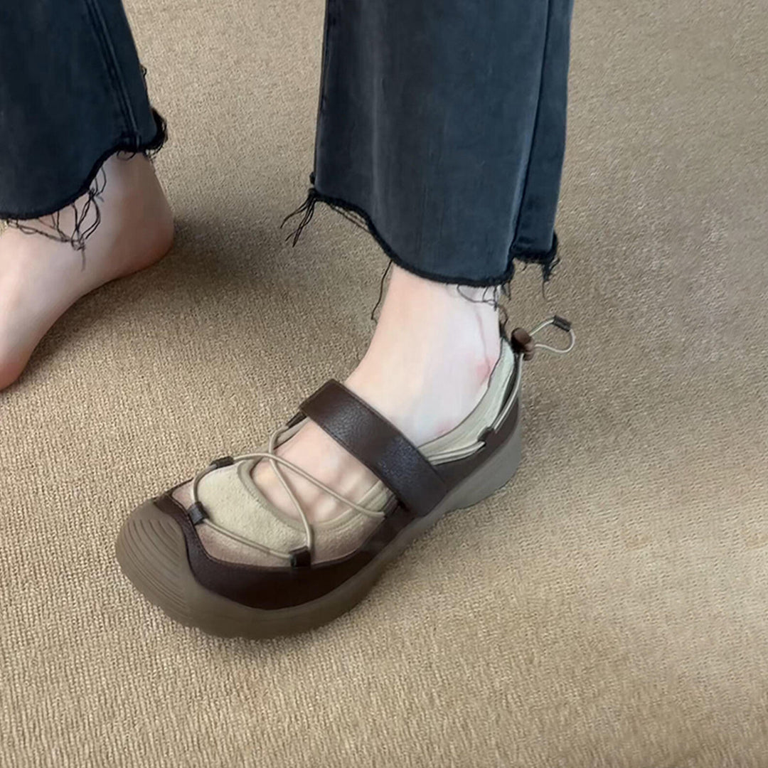 Damen Komfortable Sandalen mit verstellbarem Riemen EB