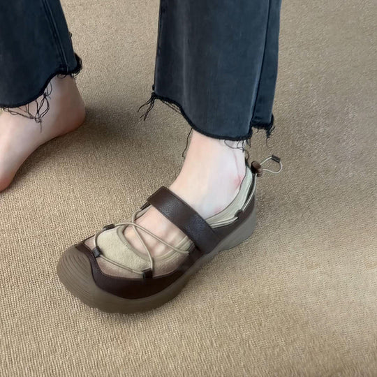 Damen Komfortable Sandalen mit verstellbarem Riemen EB