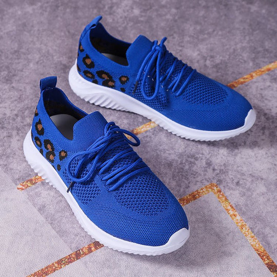 Damen Atmungsaktive Sneakers im modernen Leopardenmuster EB