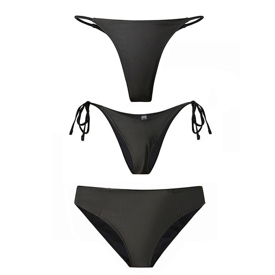 Damen Hochgeschnittener Bikini mit seitlichen Bindebändern EB