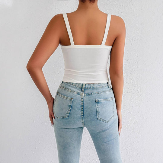 Damen Trägershirt aus Rippenstoff mit figurbetontem Schnitt EB