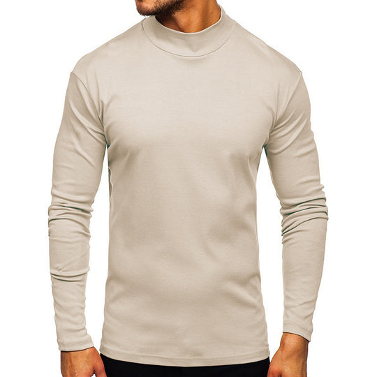 Herren Langarmshirt mit Stehkragen aus hochwertigem Material EB