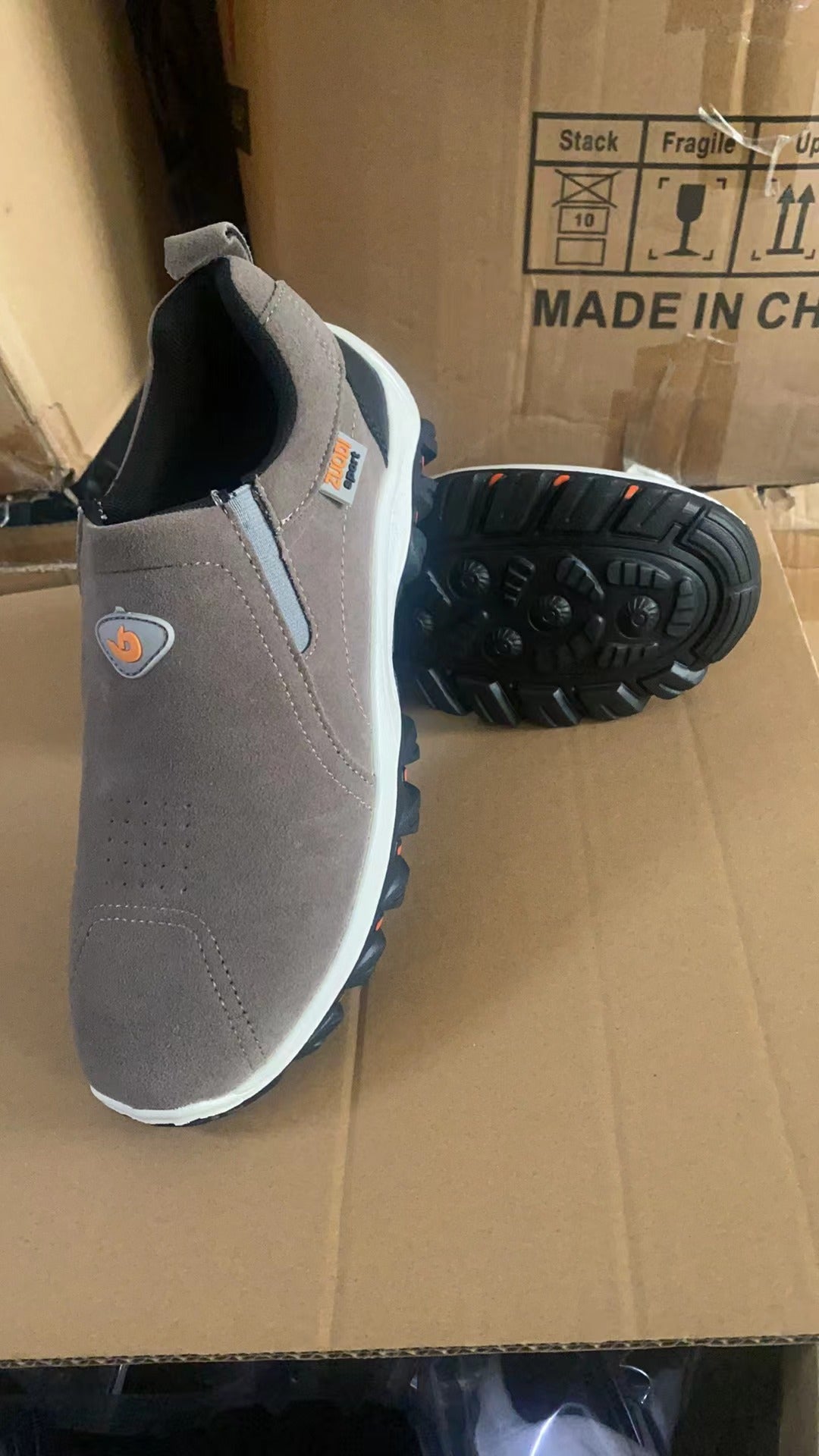 Damen Sportliche Slip-On Laufschuhe mit atmungsaktiver Sohle EB