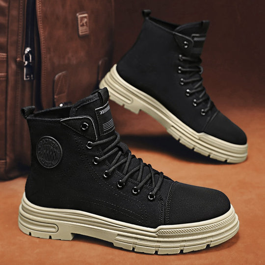 Damen Hohe Sneaker mit robustem Canvas-Obermaterial und rutschfester Sohle EB