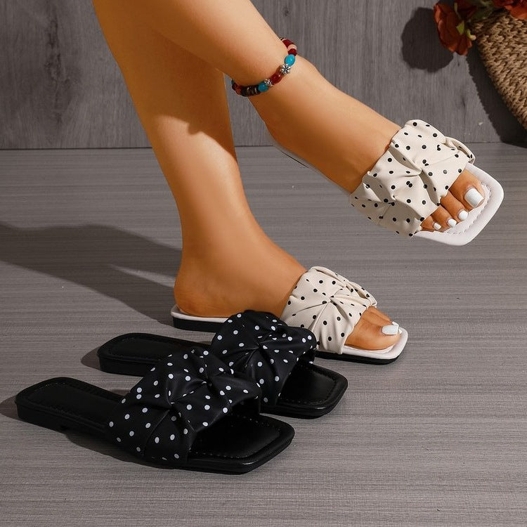 Damen modische Riemchen-Sandalen mit komfortablem Schleifen-Design EB
