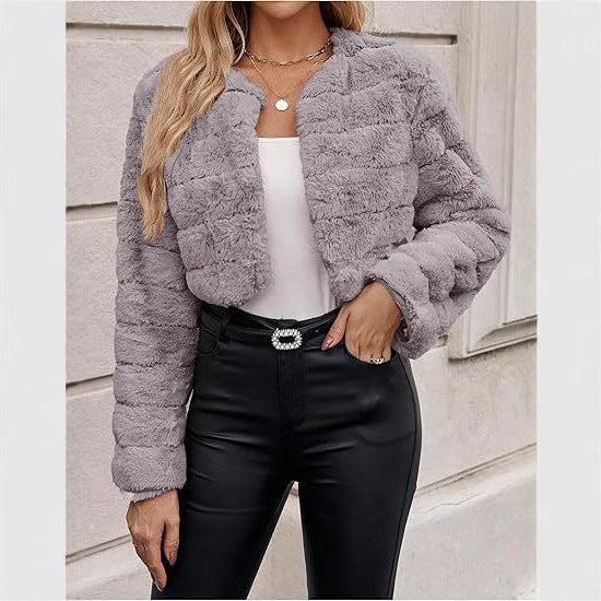 Damen modische Leopardenmuster Fleecejacke EB