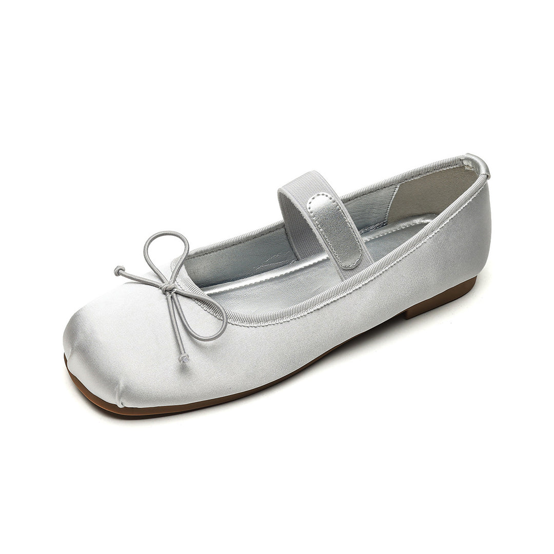 Damen Ballerinas mit verstellbarem Riemen und elegantem Schleifendesign EB