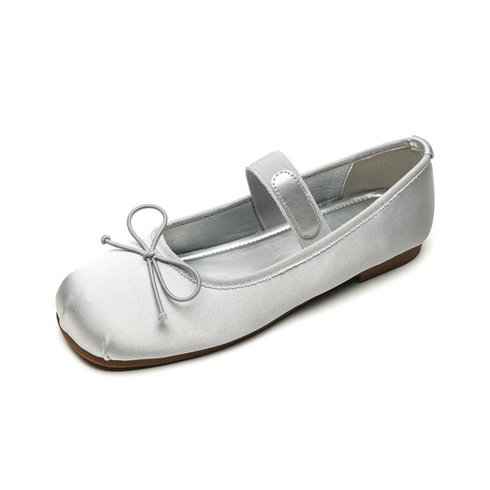 Damen Ballerinas mit verstellbarem Riemen und elegantem Schleifendesign EB