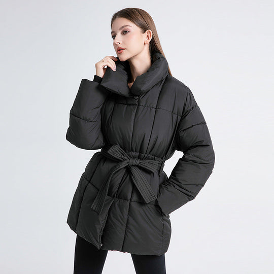 EB | Warme Pufferjacke mit Gürtel Leicht und Stilvoll Perfekt für Kalte Tage