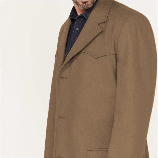 Herren eleganter Wollmantel mit modernen Akzenten EB