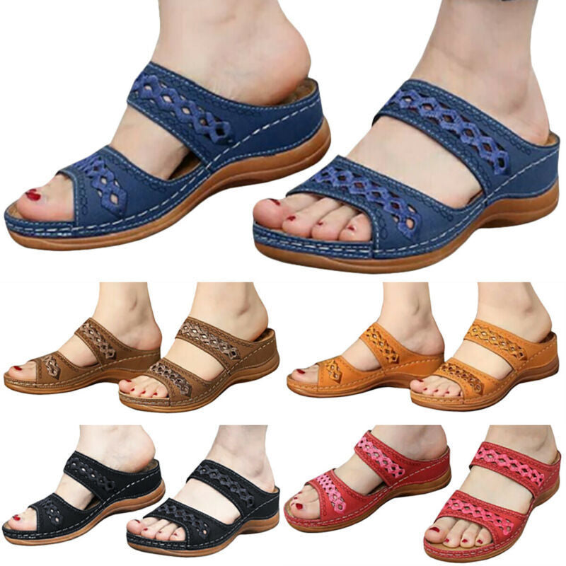 Damen Elegante Sandalen mit atmungsaktivem Obermaterial und verstellbaren Riemen EB