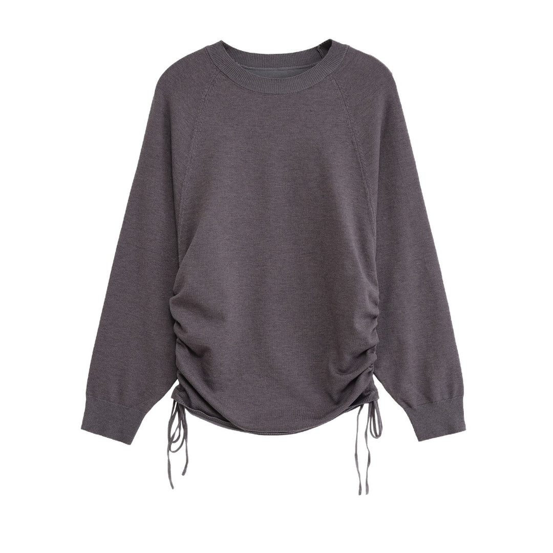 Damen Sportlicher Pullover mit seitlichen Schnürungen EB