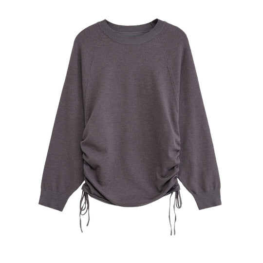 Damen Sportlicher Pullover mit seitlichen Schnürungen EB