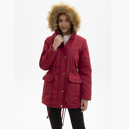 Damen Winterparka mit Pelzkragen EB
